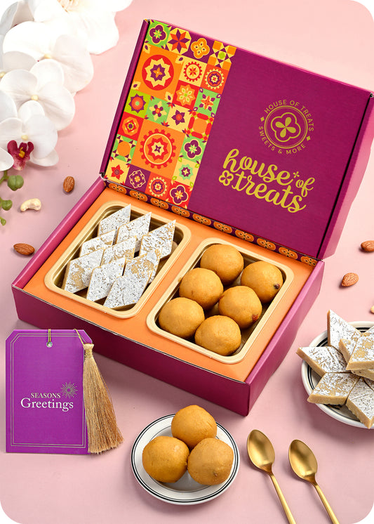 Besan Ladoo Kaju Katli Sweets Combo Gift Pack