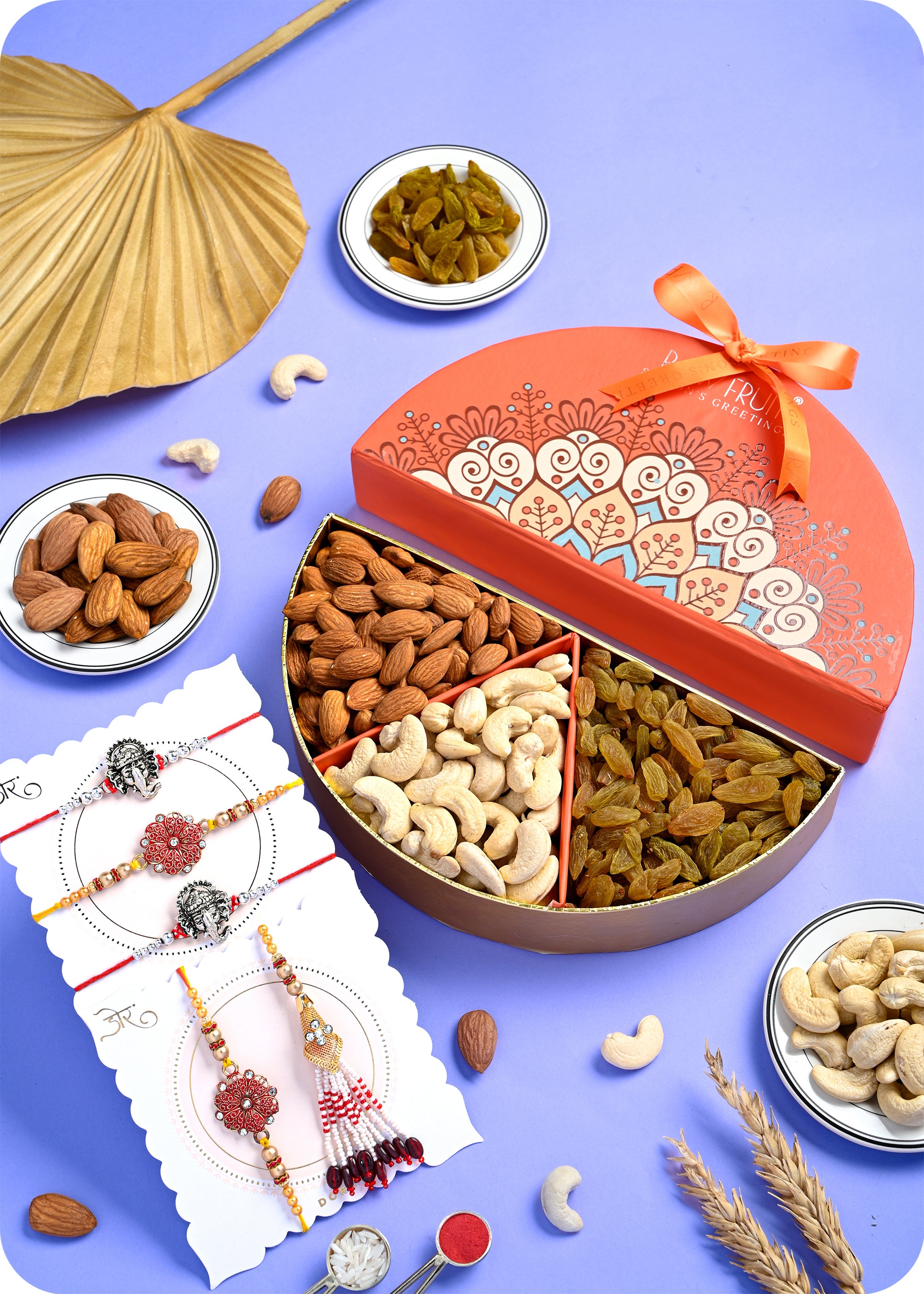 Rakhi Gift for Brother with Dry Fruits
