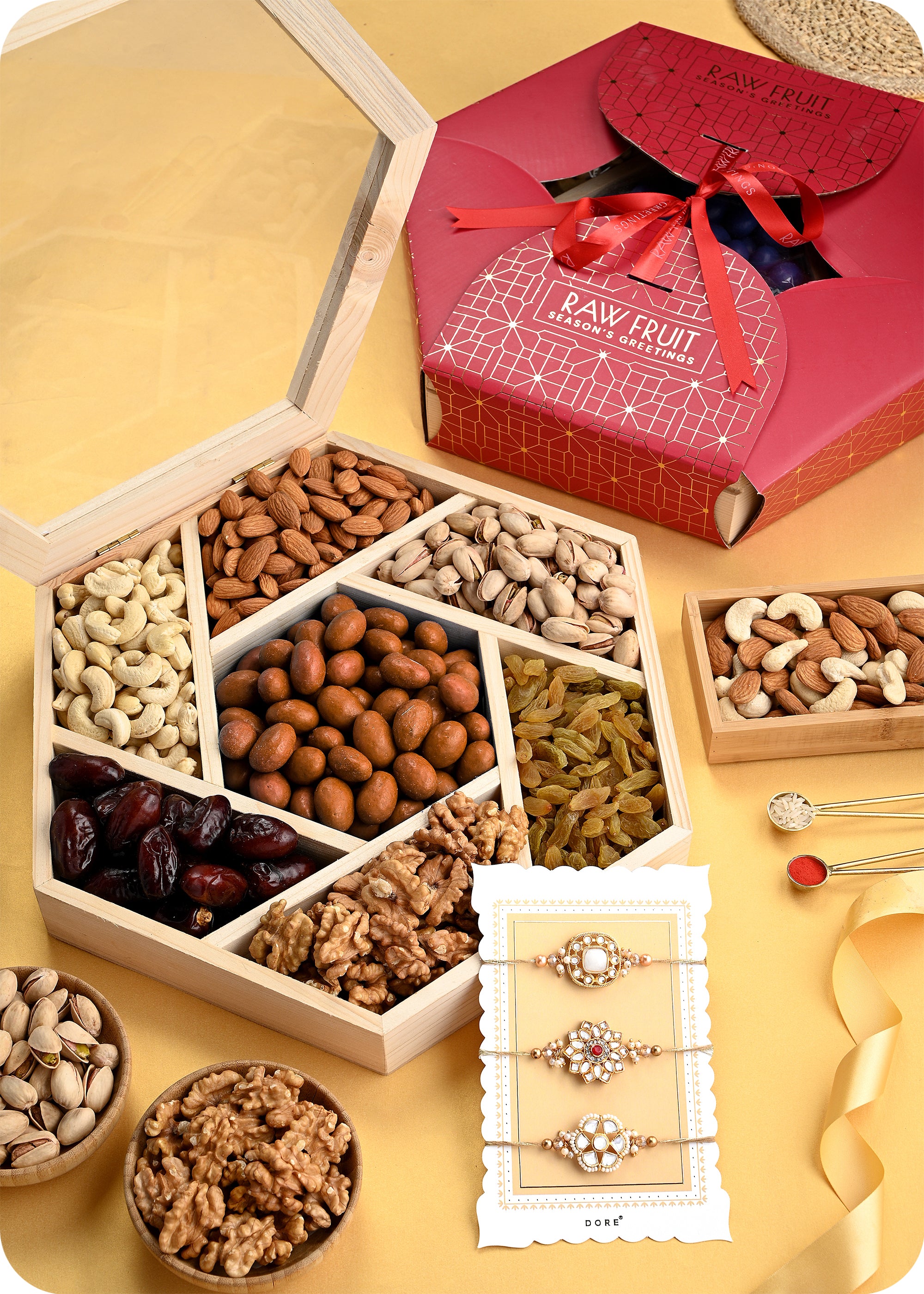 Rakhi Gift for Brother with Dry Fruits