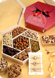 Set of 3 Rakhi Gift for Brother with Dry Fruits