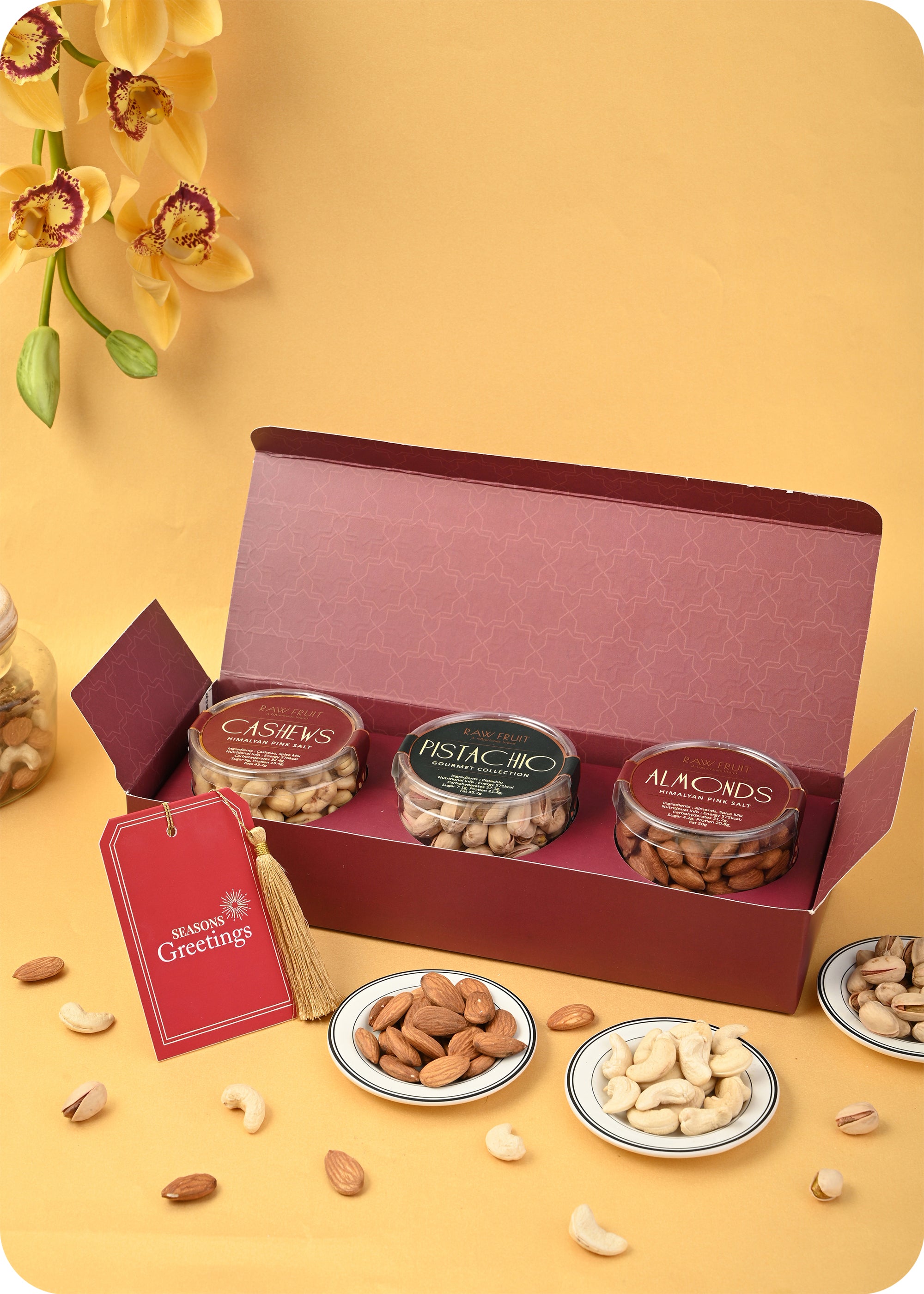 Festive Box: Dry Fruits & Rakhi Set Of 2