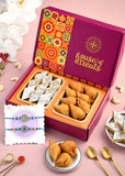 Sweets Gift Box with Set of 2 Rakhi
