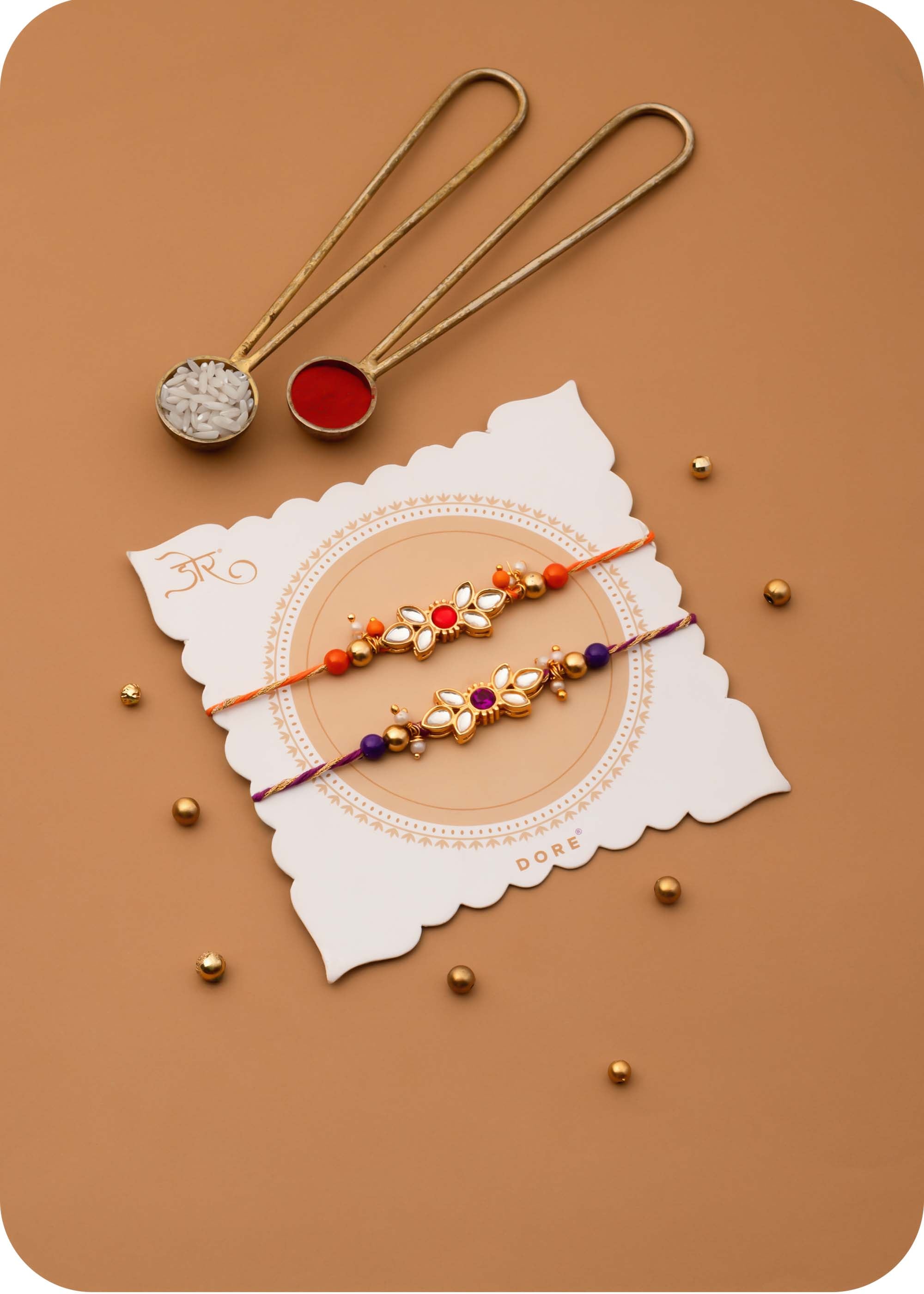 Rakhi Celebration Sweets Gift Pack with Set of 2 Rakhi