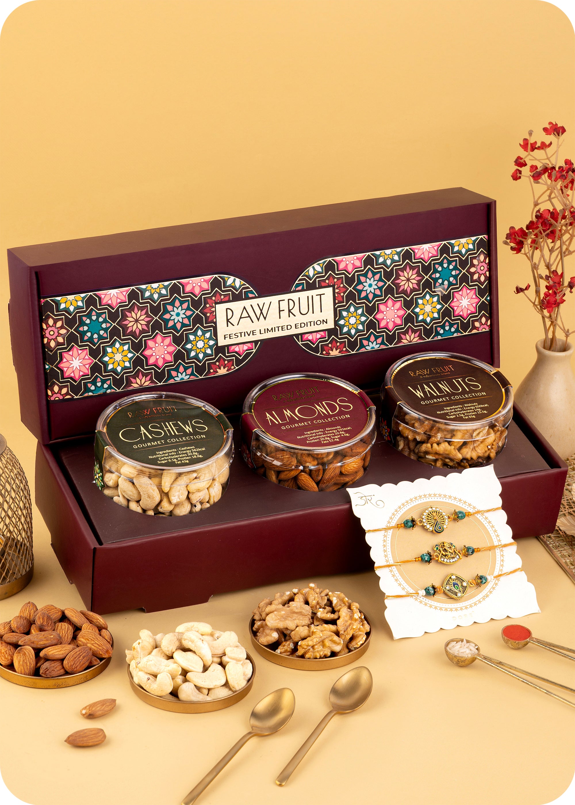 Rakhi Gift Pack: Dry Fruits with Rakhi