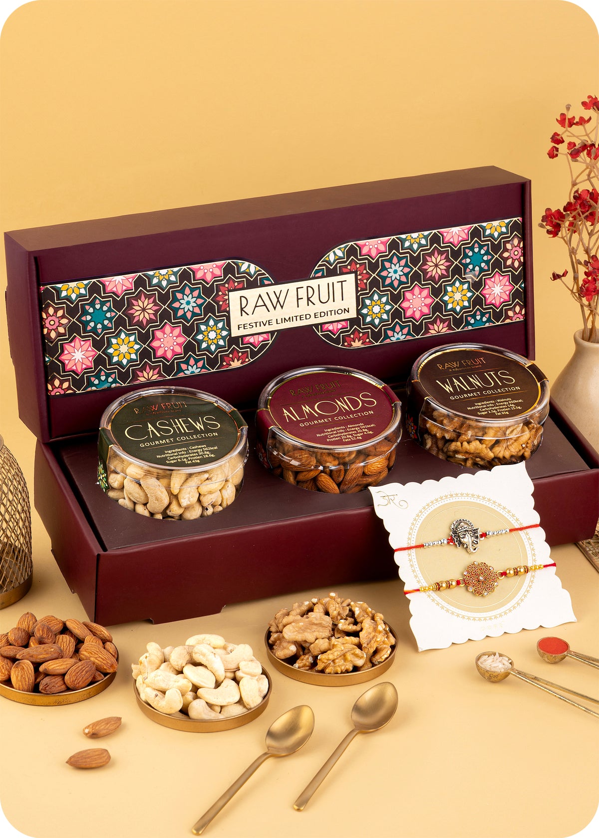 Rakhi Gift Pack: Dry Fruits with Rakhi