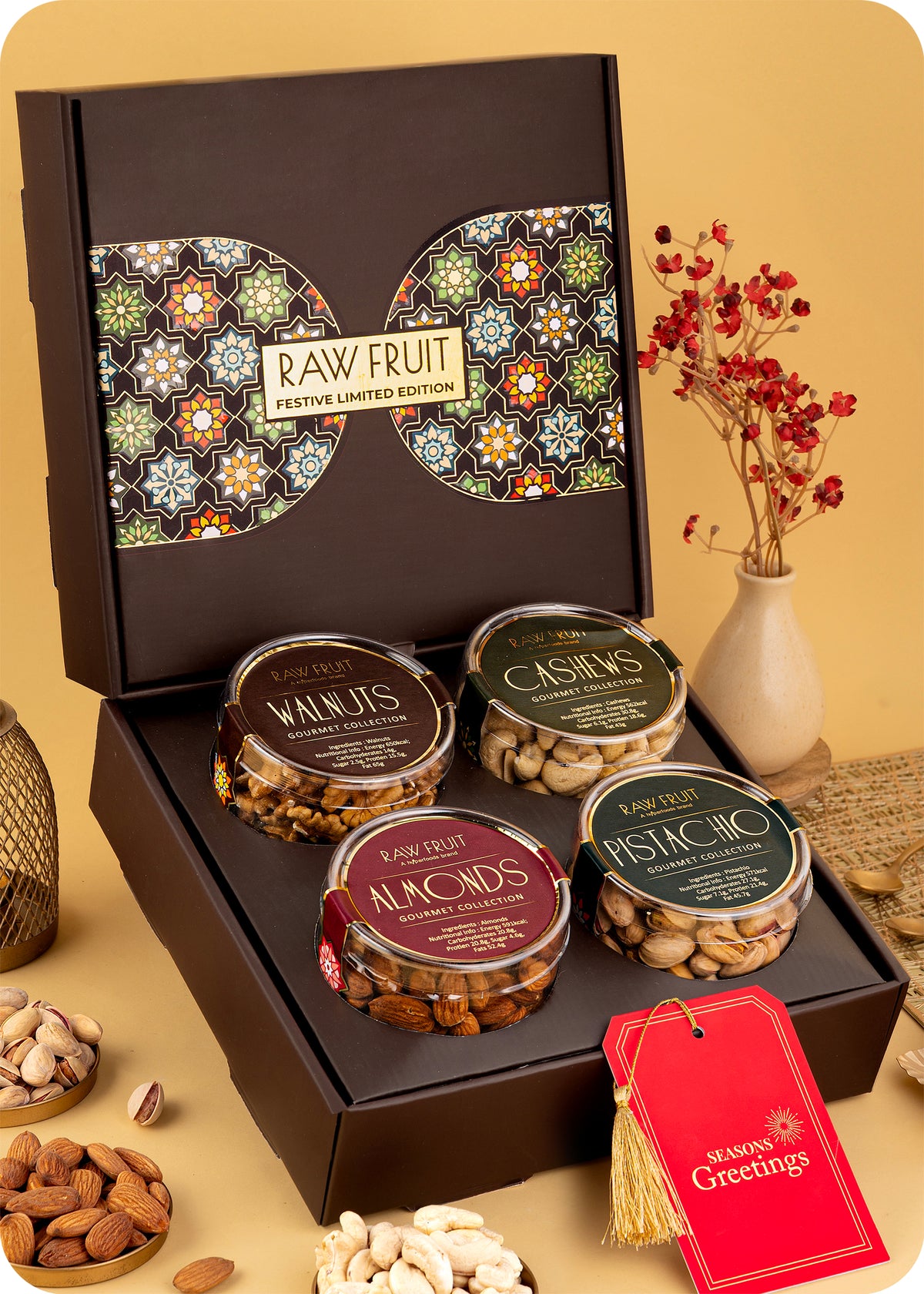Pack of 4 Dry Fruits Gift Pack for Bhai Dooj