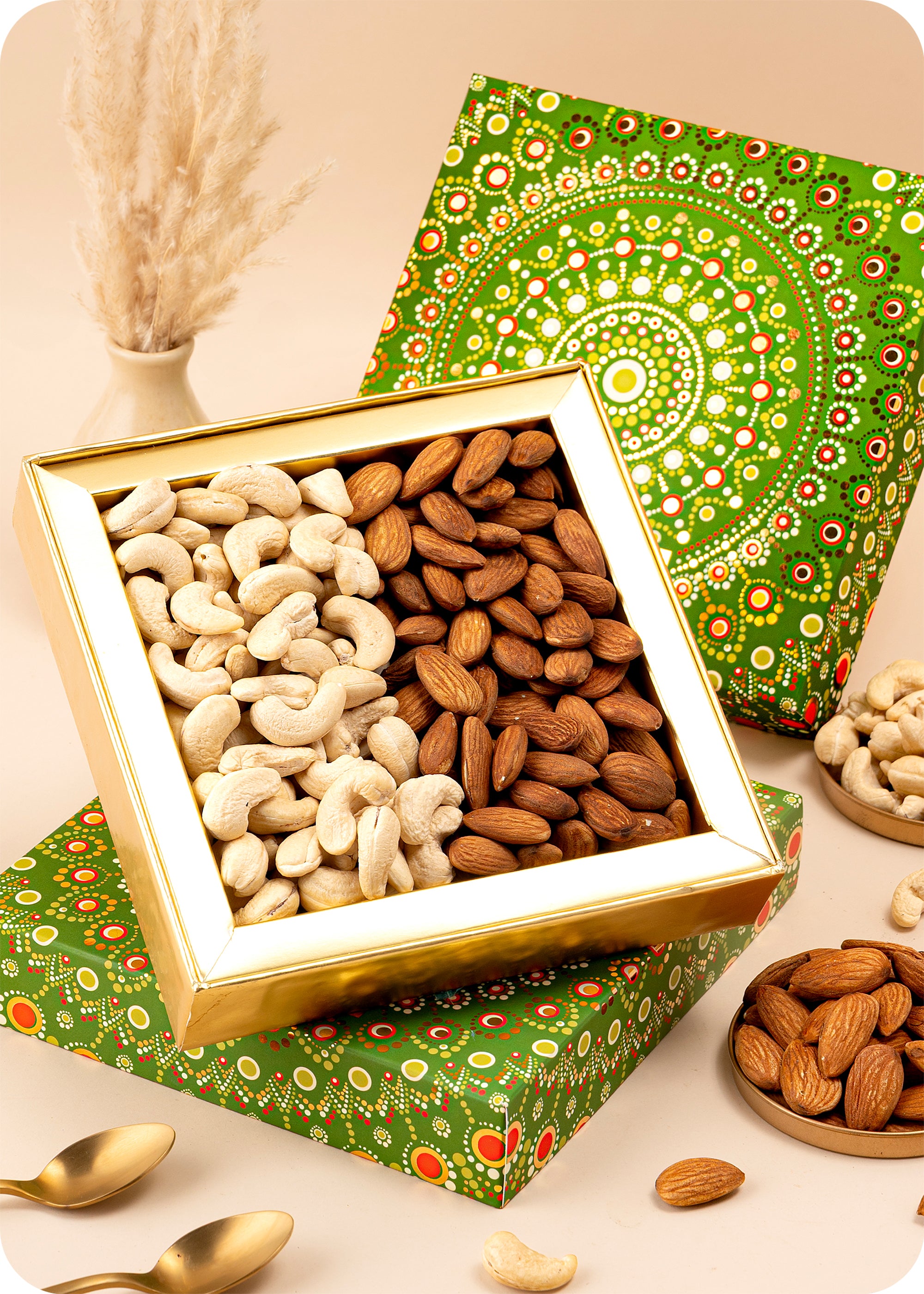 Rakhi Celebration Box : Dry Fruits with Rakhi Set of 2