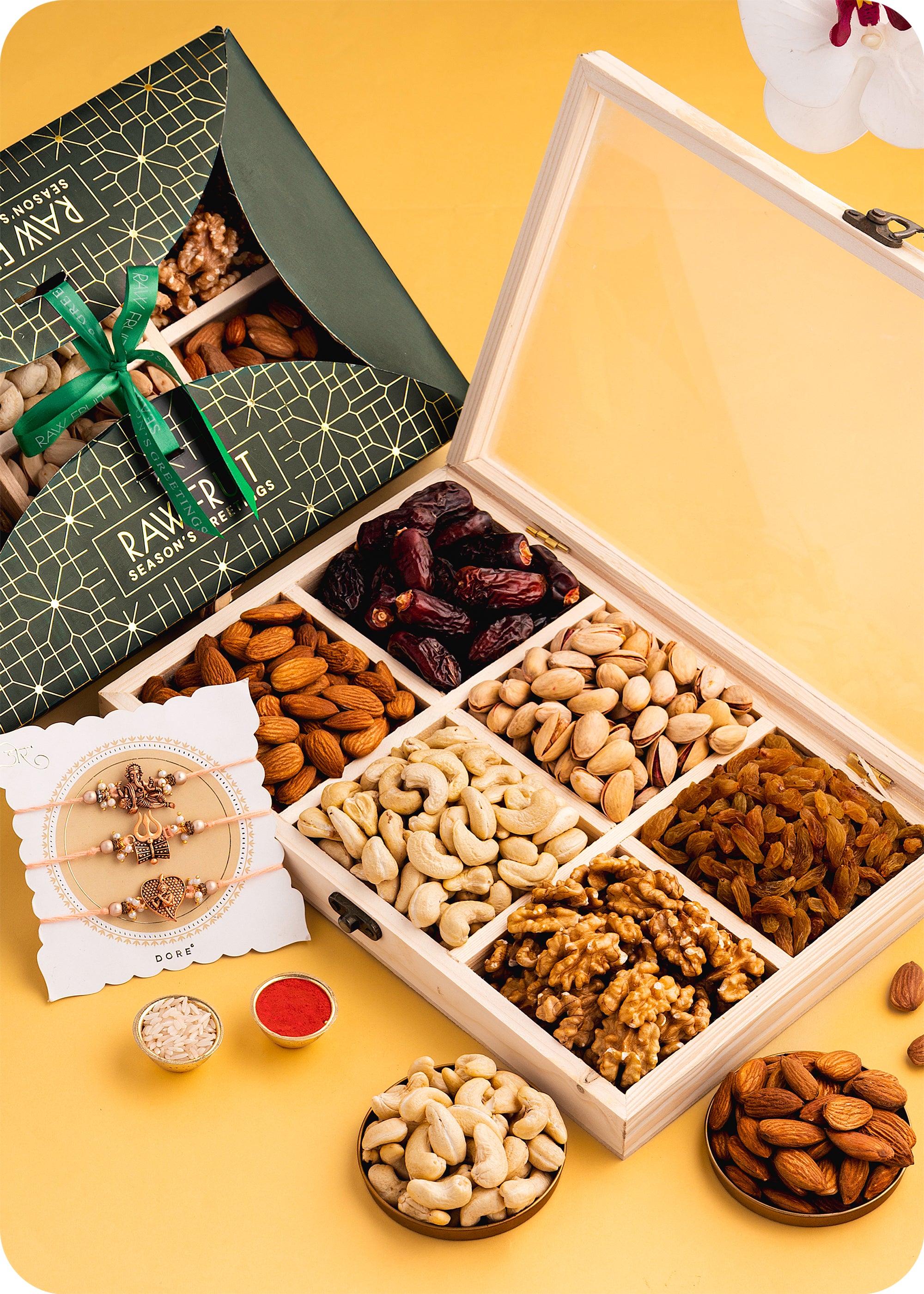 Rakhi Gift For Brother with Dry Fruits