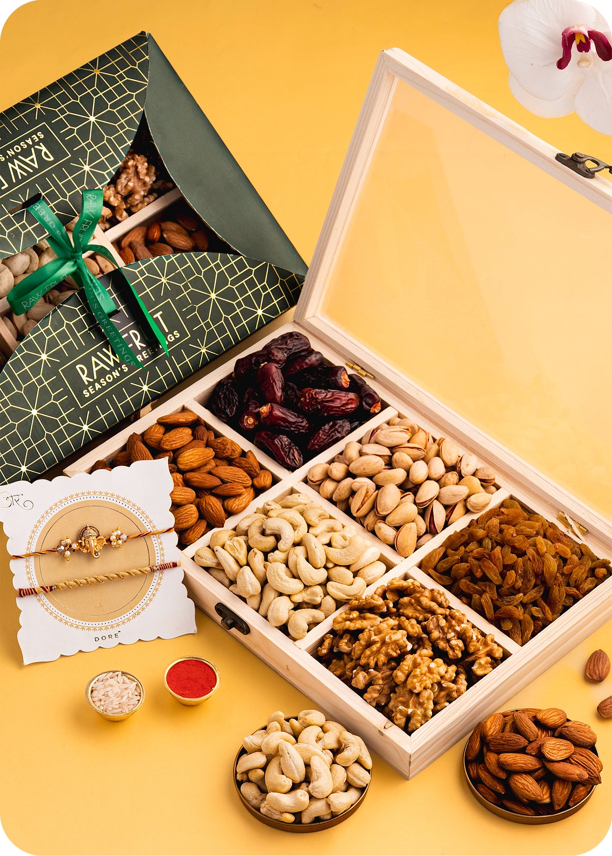 Rakhi Gift For Brother with Dry Fruits