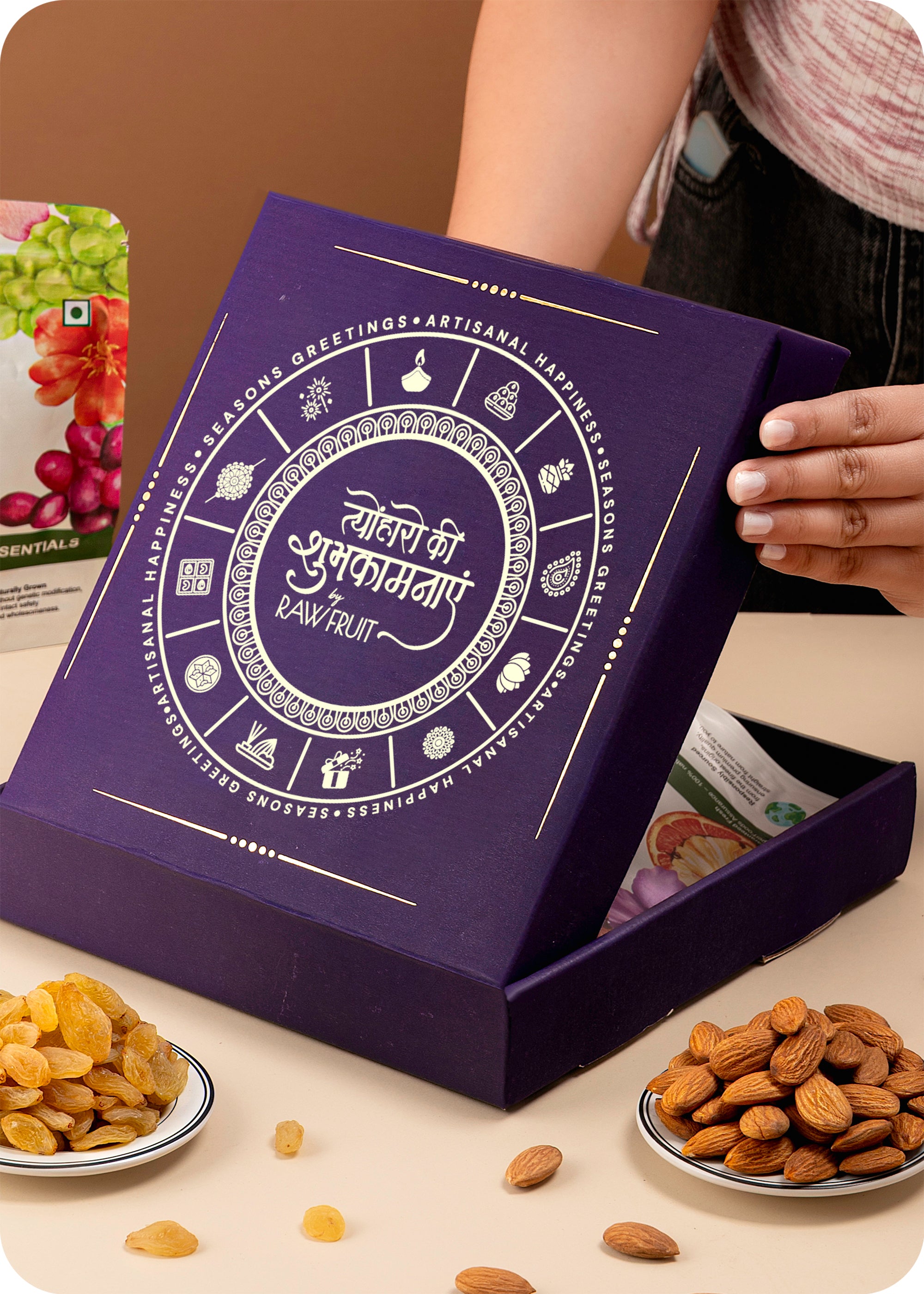 Festive Diwali Gift Box – Trio Flavored Cashews