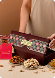 Diwali Dry Fruits Gift Pack: Dry Fruits with Wooden Candle Stands