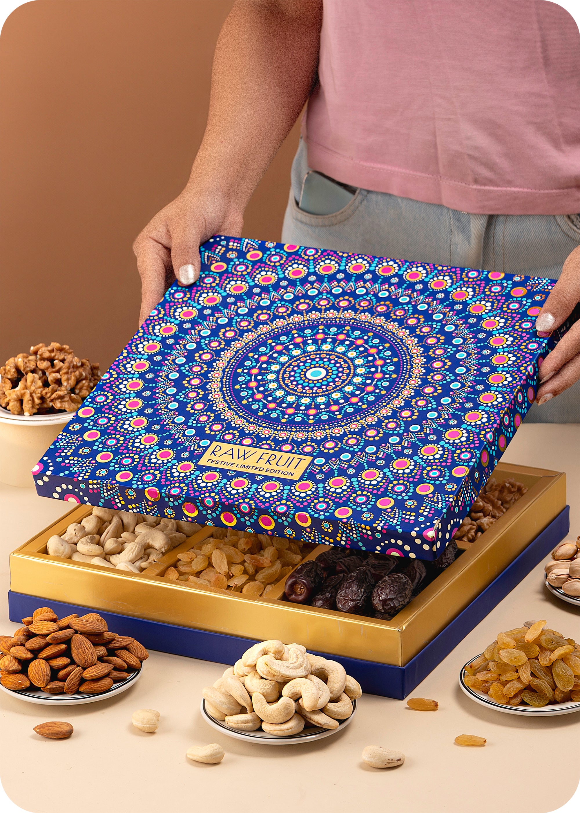 Diwali Dry Fruits Gift Box: Pack of 6 Premium Nuts & Dry Fruits