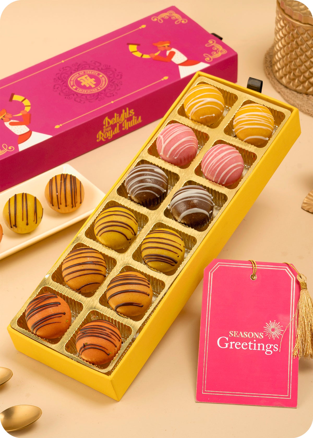 Diwali Sweets Gift Pack : Pack of 12 Marzipan Sweets