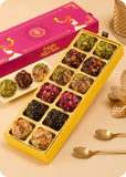 Pack of 12 Artisanal Ladoo Sweets with Rakhi Set of 2
