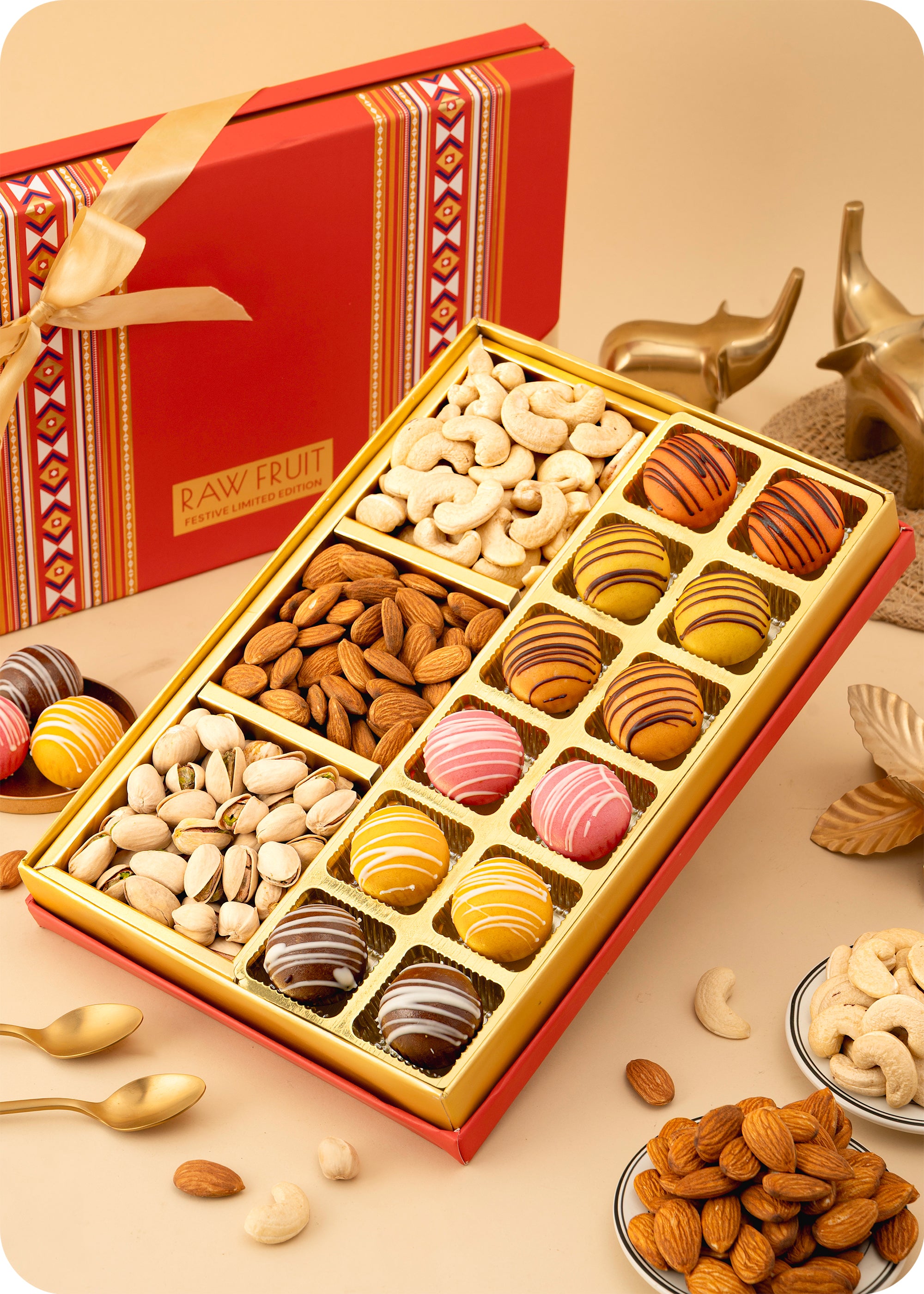 Diwali Sweets Gift Pack : Marzipan Sweets and Dry Fruits