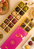 Pack of 12 Artisanal Ladoo Sweets with Rakhi Set of 2