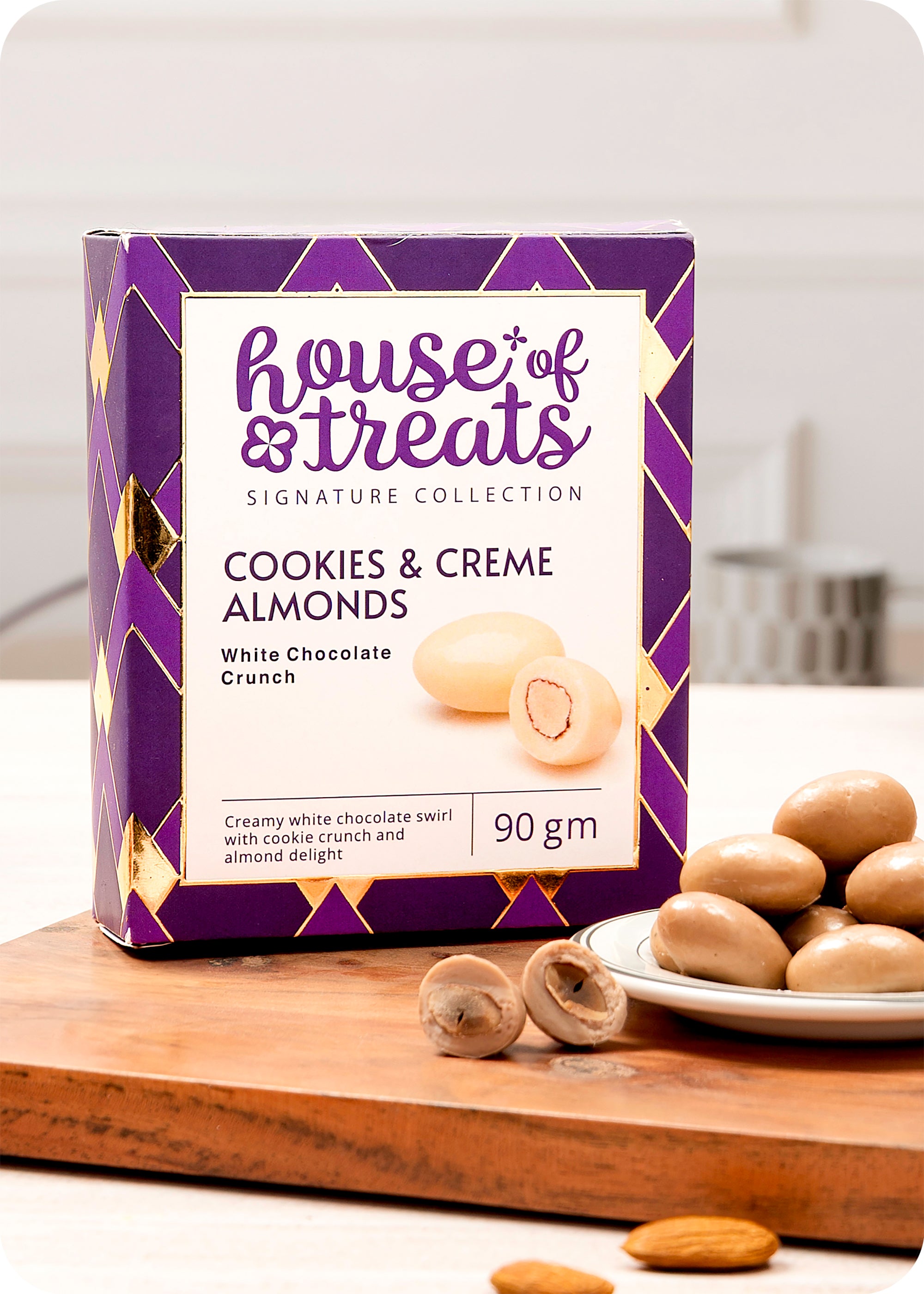 Cookies & Creme Almonds Chocolate Pack with Rakhi