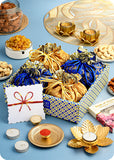 Bhai Dooj Dry Fruits Gift Box with Candle Holder
