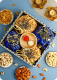 Bhai Dooj Dry Fruits Gift Box with Candle Holder