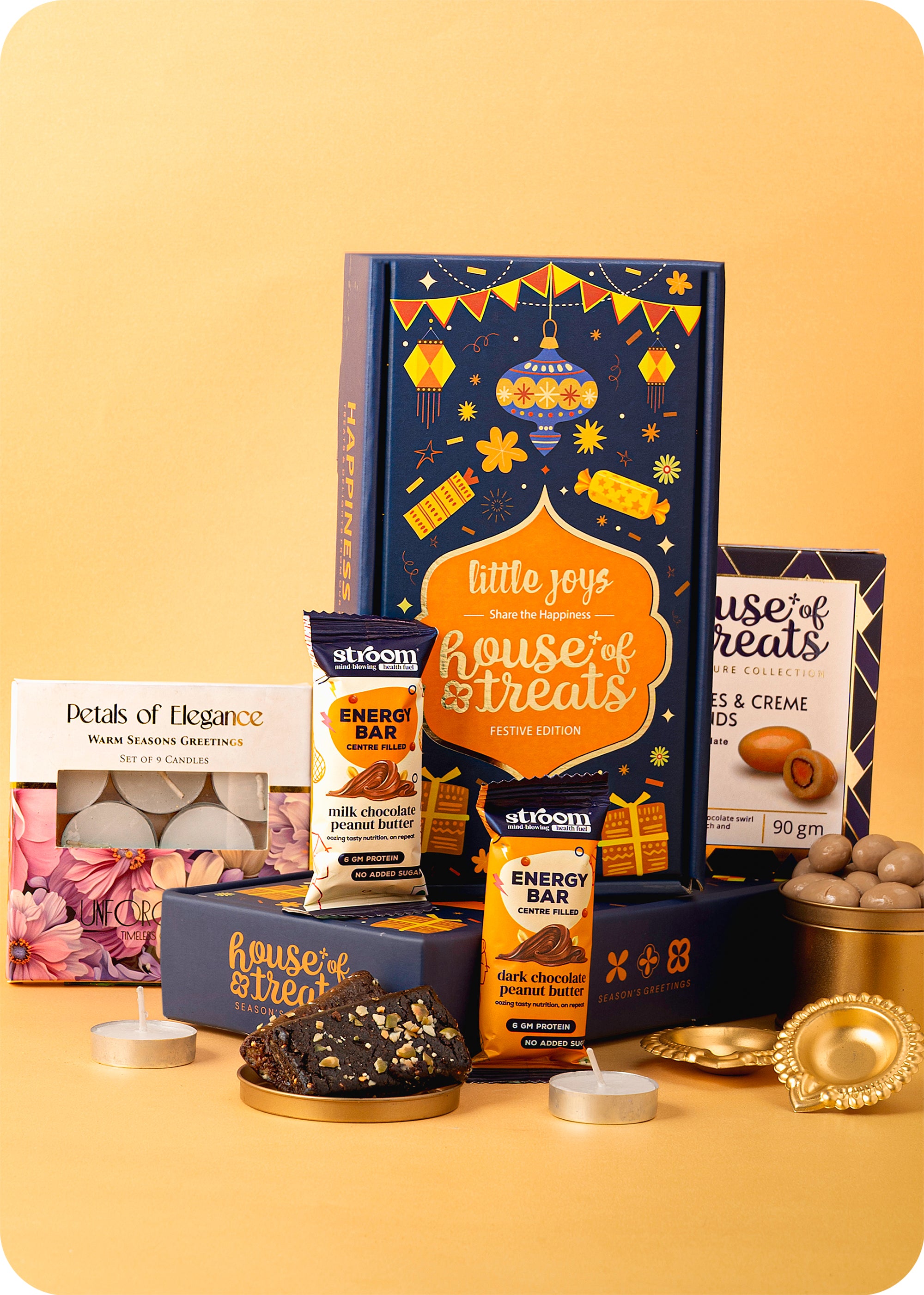 Delightful Diwali Gift Box : Chocolates Treats & Candle Set