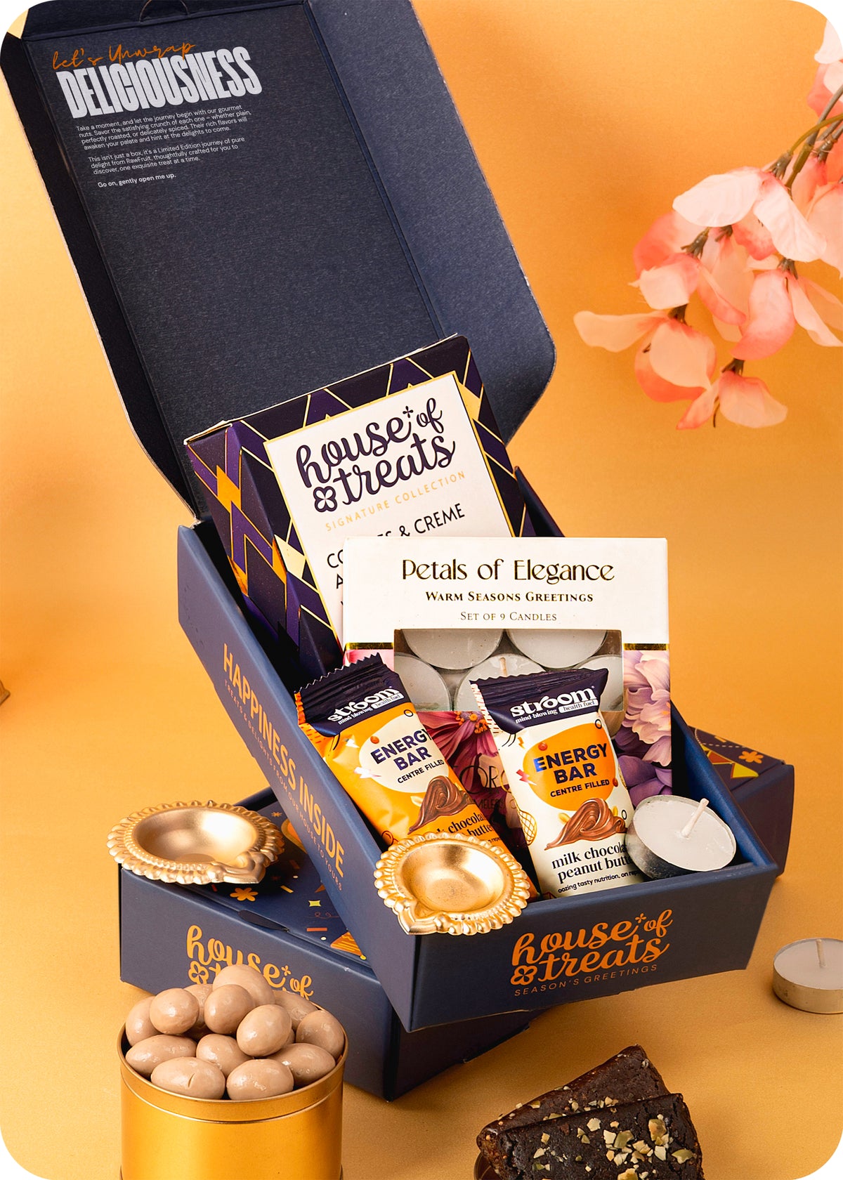 Delightful Diwali Gift Box : Chocolates Treats & Candle Set
