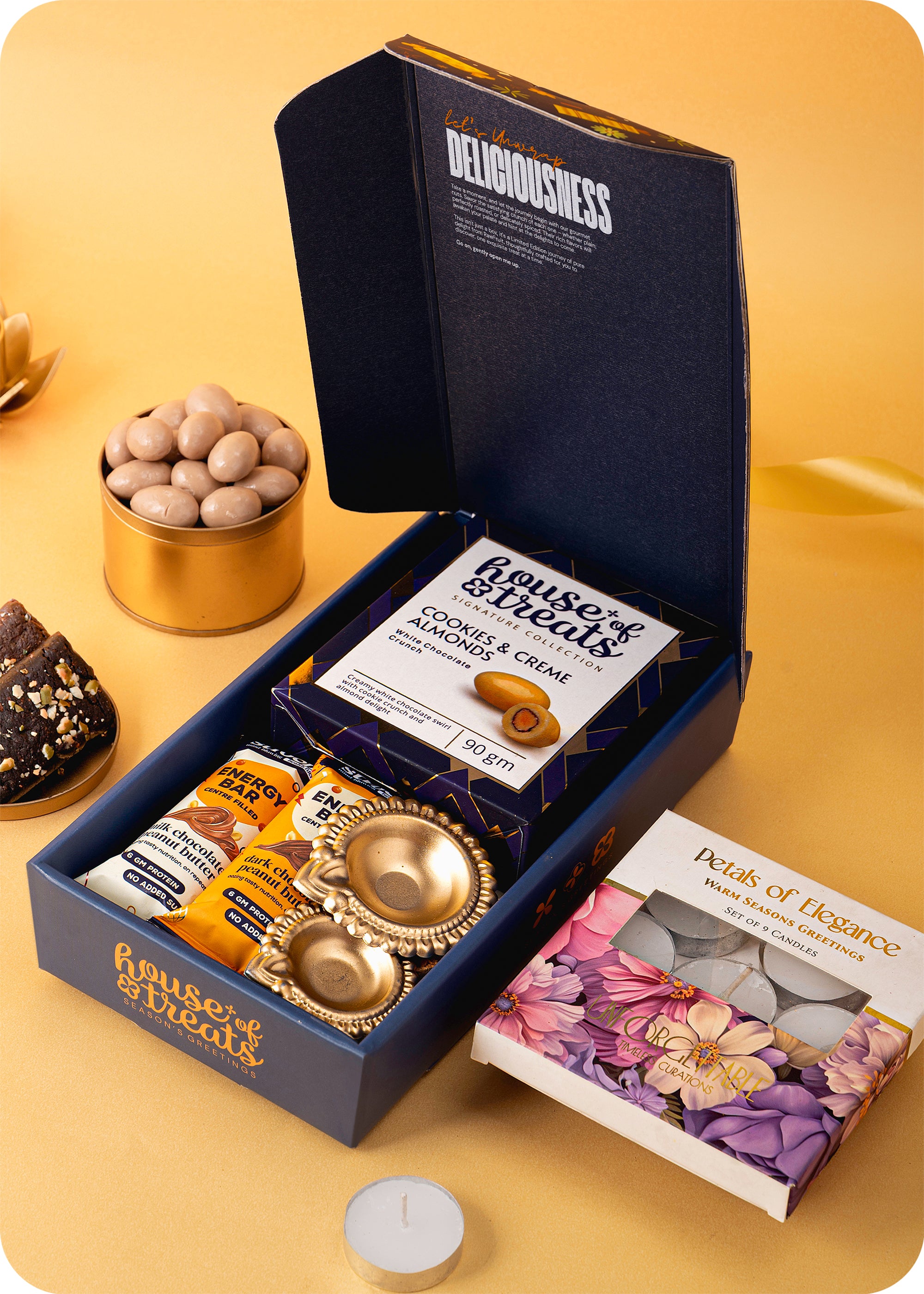 Delightful Diwali Gift Box : Chocolates Treats & Candle Set