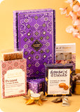 Diwali Treats Gift Box : Brittle, Dragees & Tea Light Set