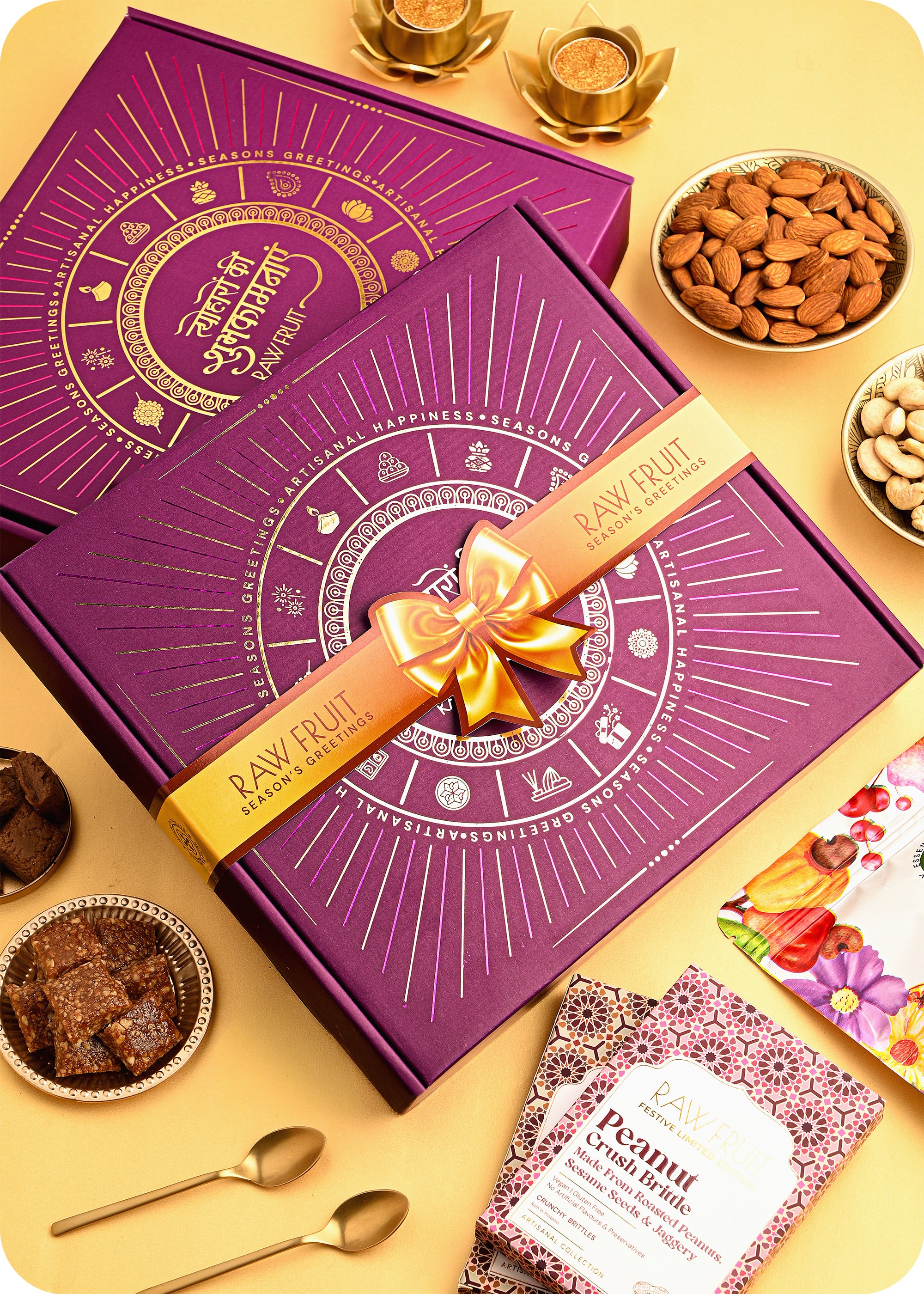 Diwali Gift Box : Brittle, Premium Nuts & Festive Decor