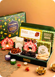 Bhai Dooj Blessings Hamper:  Snacks & Candles Décor