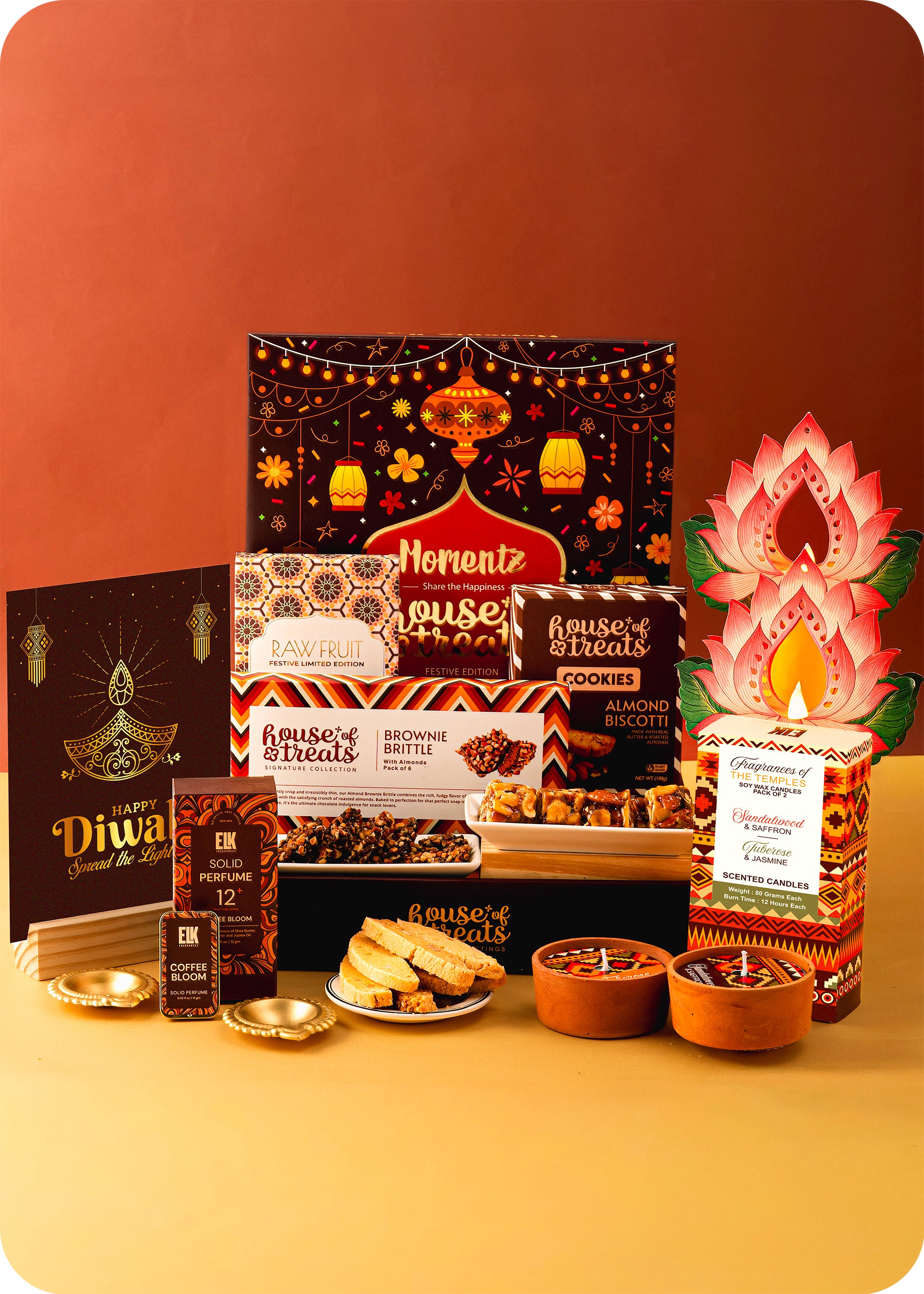 Festive Diwali Hamper : Sweet Delights, Candles & Decorative Accessories