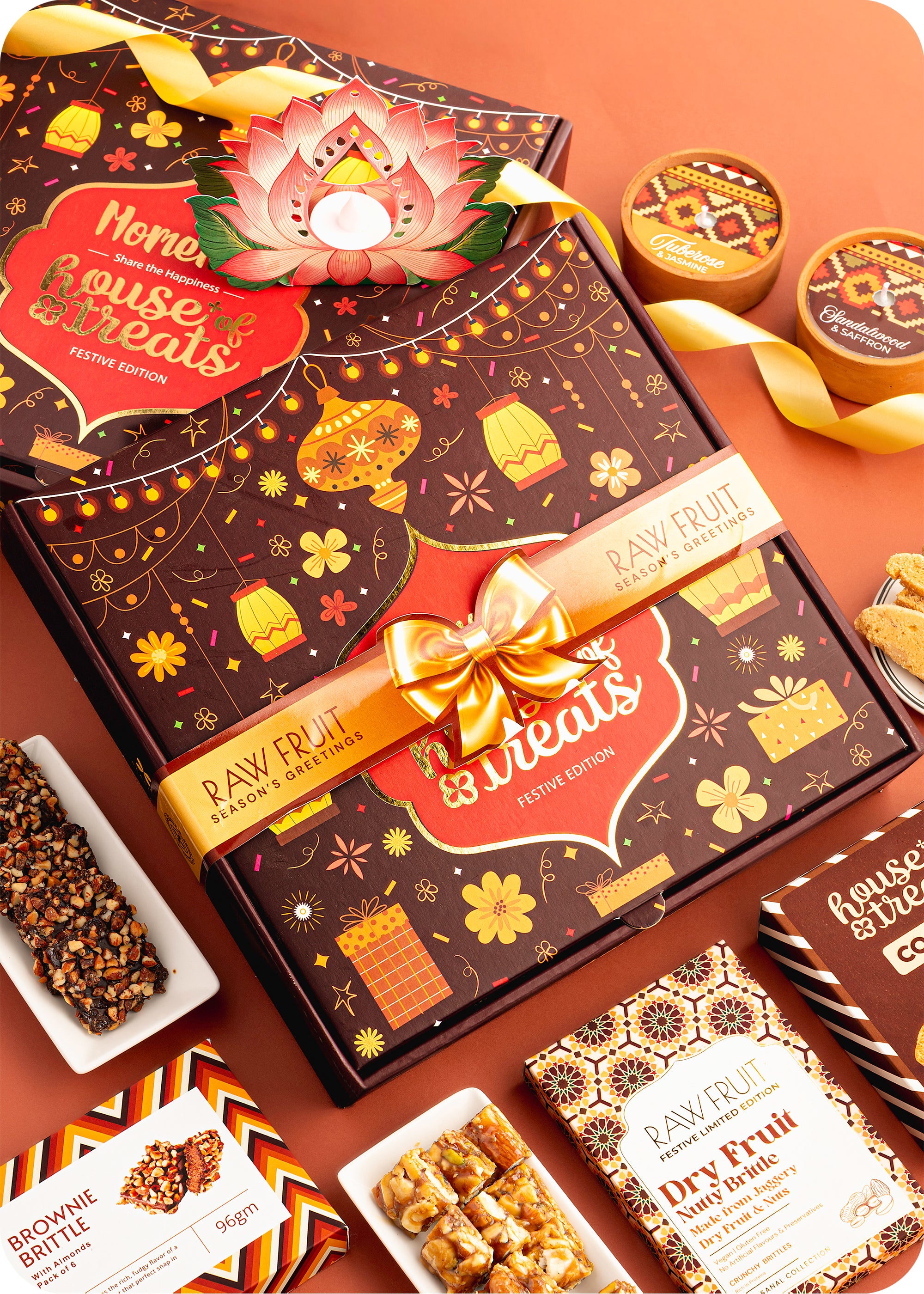 Festive Diwali Hamper : Sweet Delights, Candles & Decorative Accessories