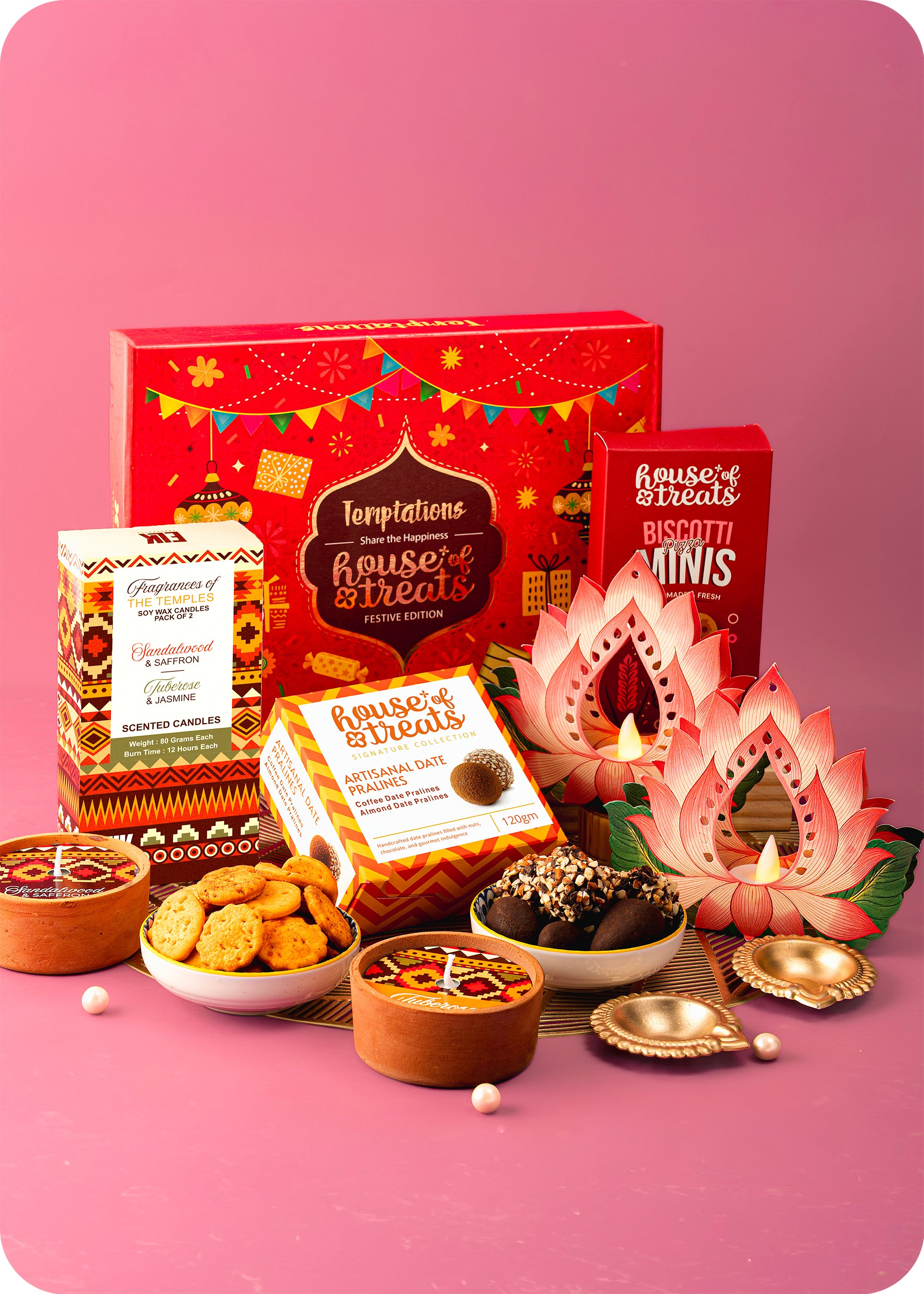 Festive Diwali Gift Hamper : Savory Bites & Elegant Decor
