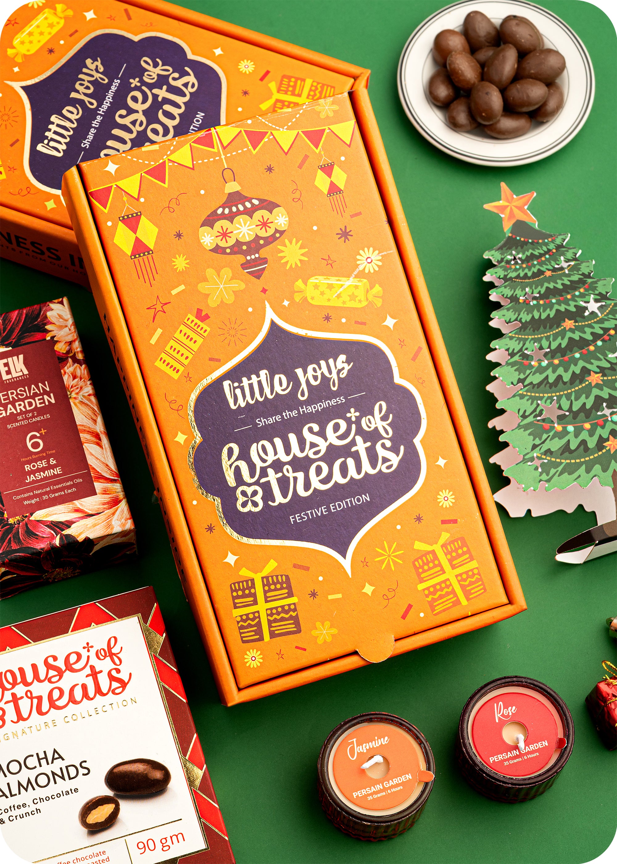 Christmas Delight Hamper : Dragees, Candles & DIY Christmas Tree