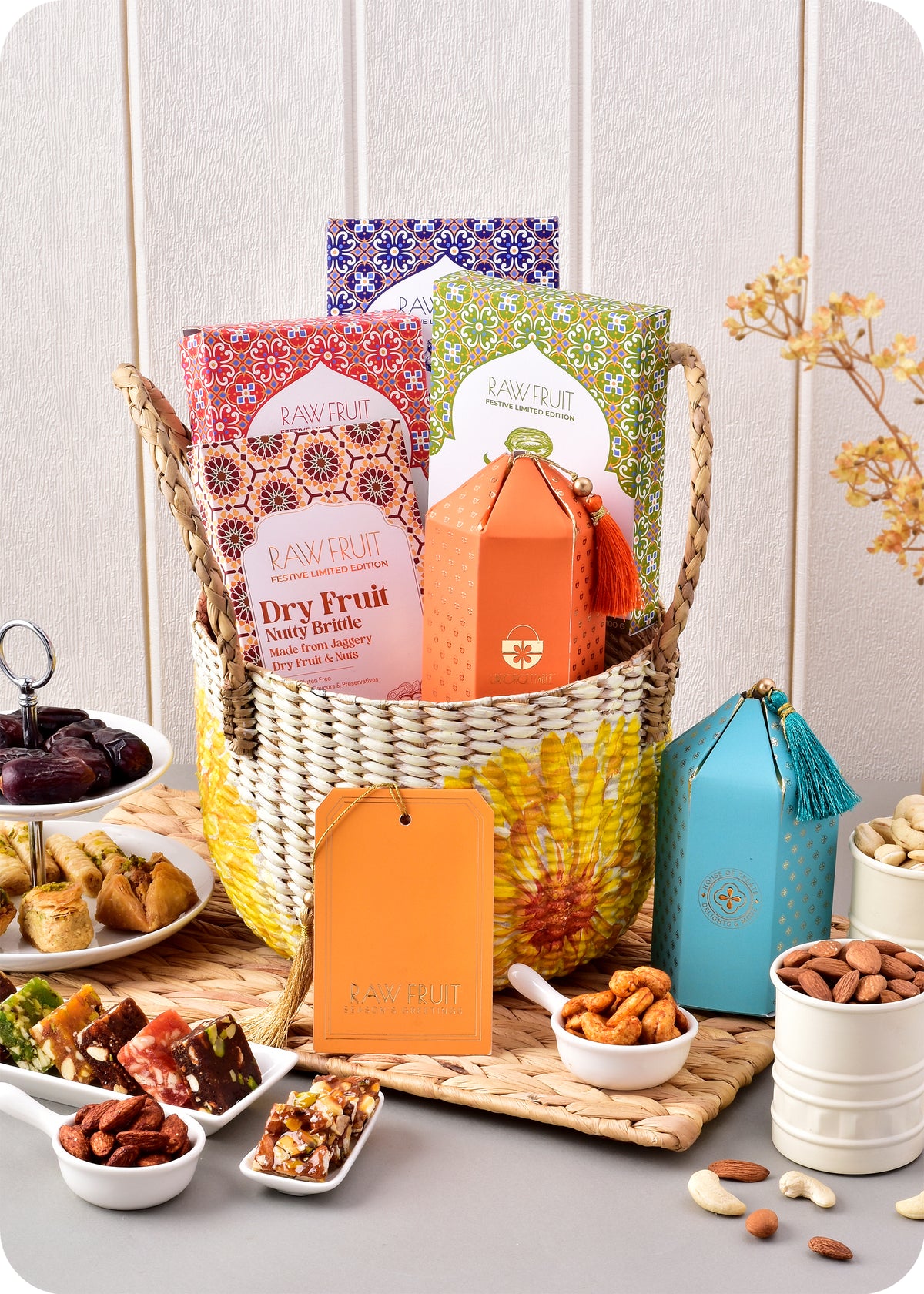 Exquisite Gift Pack: Dubai Dates, Turkish Baklawa with Premium Dry Fruits