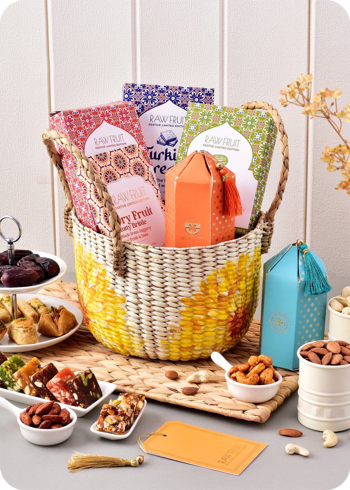Festive Bhai Dooj Hamper: Dates, Baklawa, Turkish Treats & Gourmet Dry Fruits