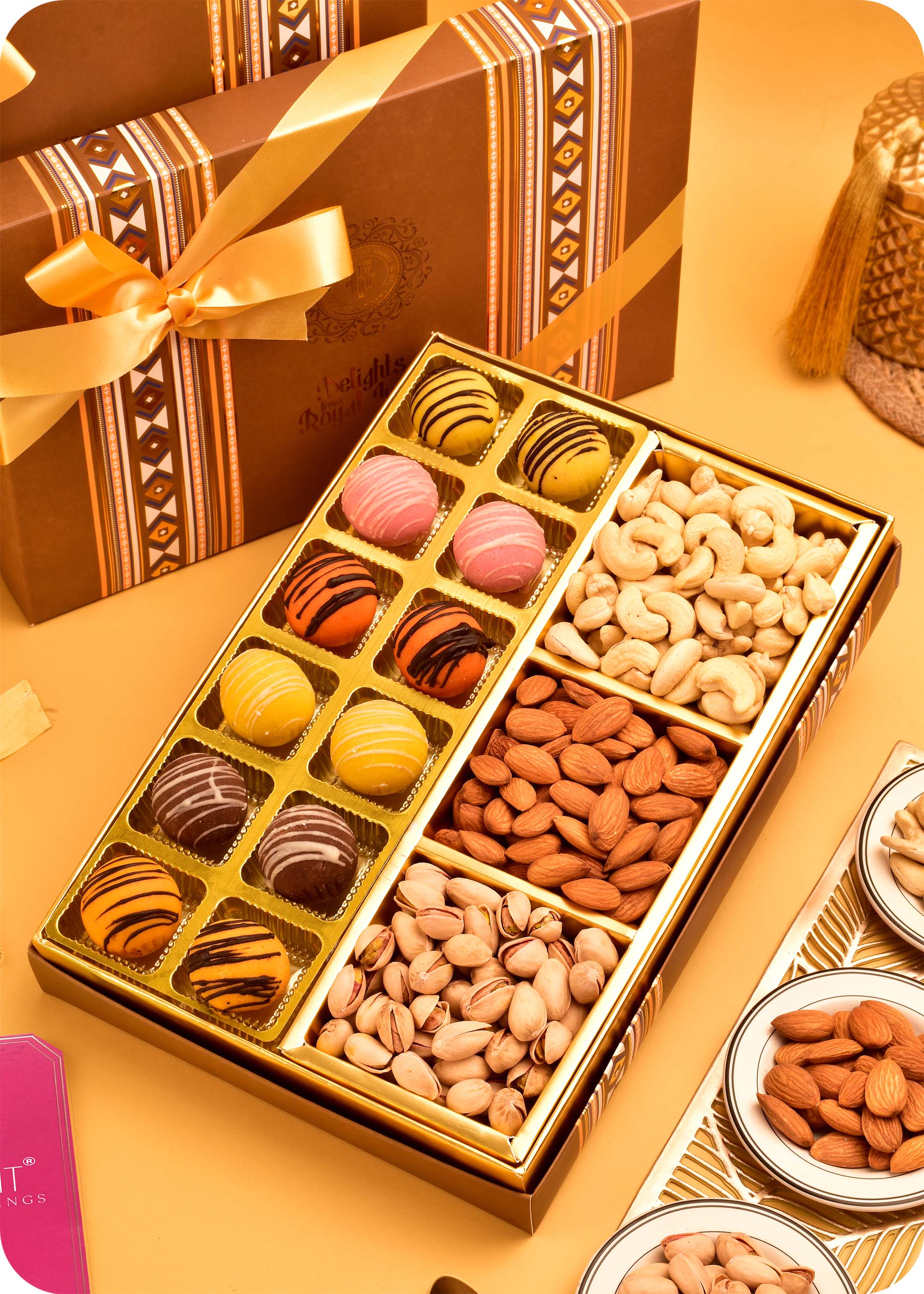 Marzipan Sweets with Dry Fruits, Sweets Pack