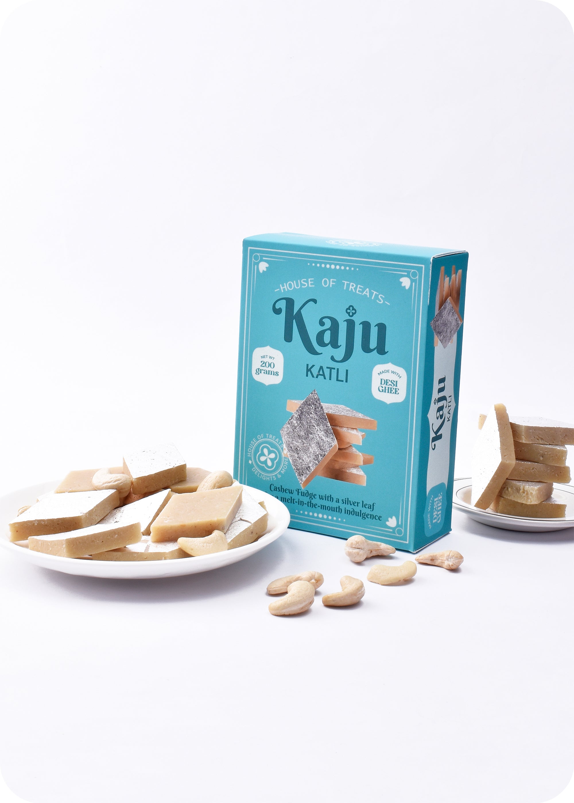 Sweet Celebrations: Kaju Katli with Set of 5 Rakhi