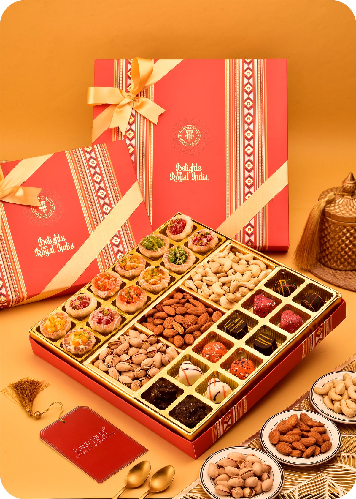 Tarts, Dry Fruits with Chocolate, Sweets Box