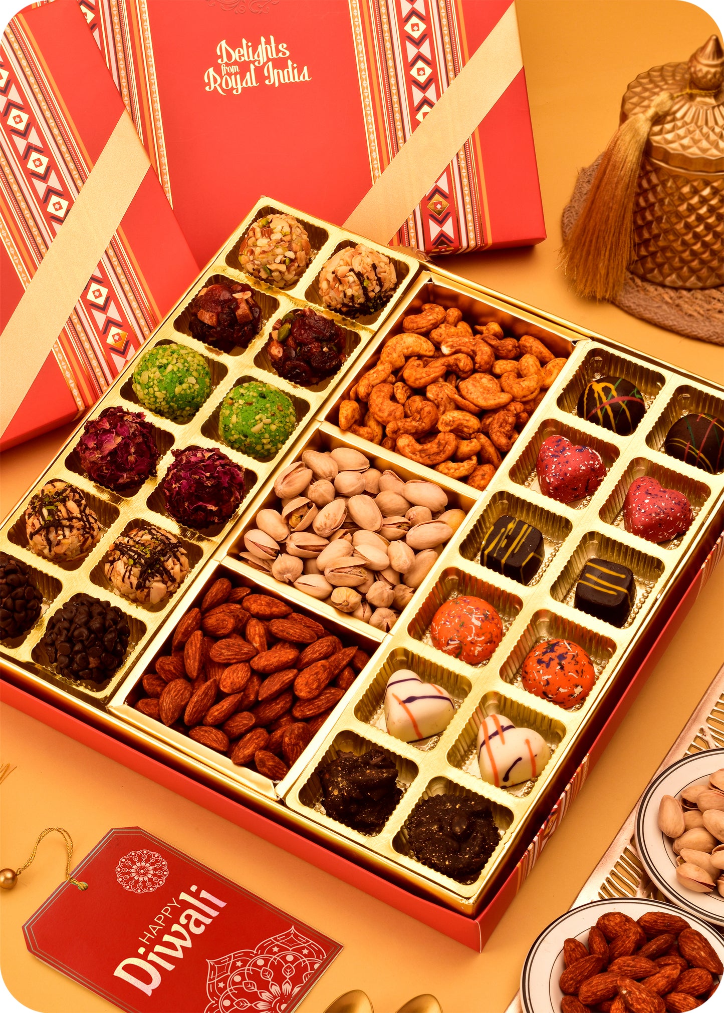 Diwali Sweets Roasted DryFruits Choco Diwali Gifts Items