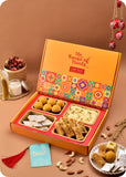 Diwali Special Gift Box: Traditional Sweets & Candle Stands