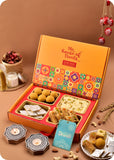 Diwali Special Gift Box: Traditional Sweets & Candle Stands