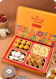 Diwali Special Gift Box: Traditional Sweets & Candle Stands