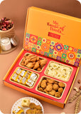 Diwali Gift Set: Sweets, Savories & Wooden Candle Stand