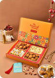 Diwali Gift Set: Sweets, Savories & Wooden Candle Stand