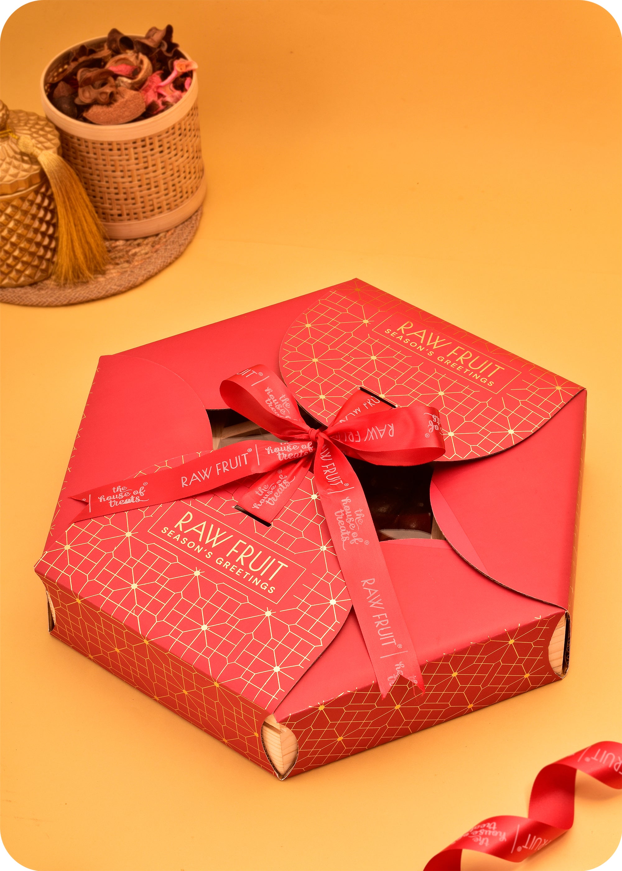 Festive Dry Fruits & Chocolate Dragees Gift Hamper