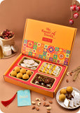 Sweets Gift Set with Block Print Candle Stands