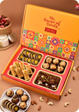 Diwali Gift Pack: Sweets Selection & Candle Decor