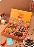 Diwali Gift Pack: Sweets Selection & Candle Decor