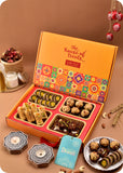 Diwali Gift Pack: Sweets Selection & Candle Decor