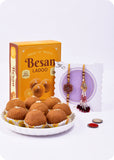 Gift Happiness: Besan Ladoo with Bhaiya Bhabhi Rakhi